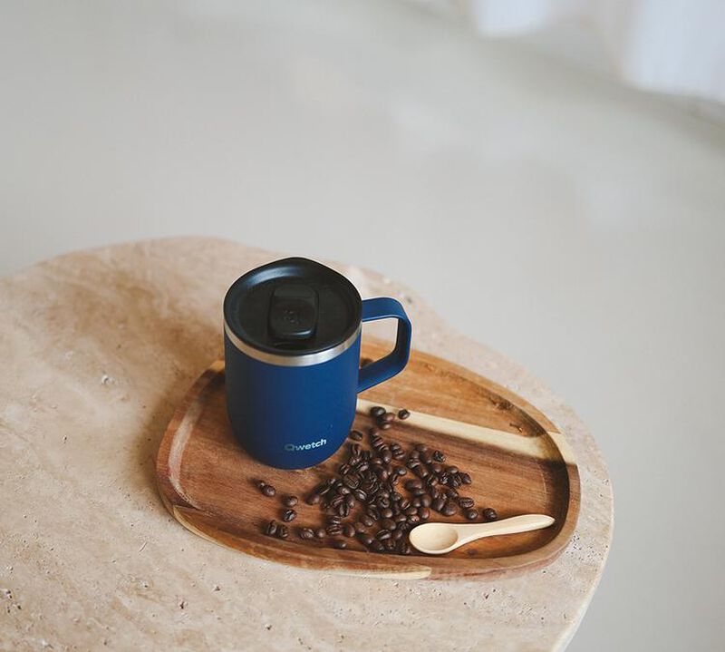 Mug isotherme inox matt Bleu nuit - 35 cl - QWETCH image number 2
