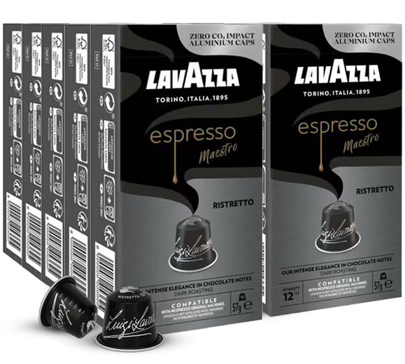 100 Nespresso* Original Compatible Capsules Ristretto &ndash; LAVAZZA image number 0