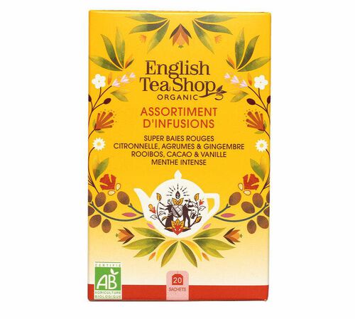 Assortiment d'infusions Bio - 4 x 5 m&eacute;langes de sachets - ENGLISH TEA SHOP