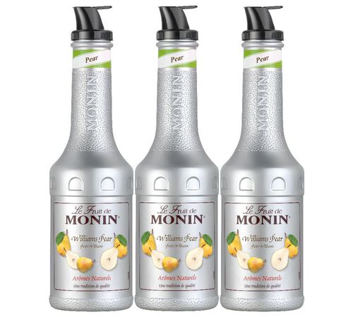 Lot de 3 Pur&eacute;es de Fruit Poire Williams 1 L - MONIN