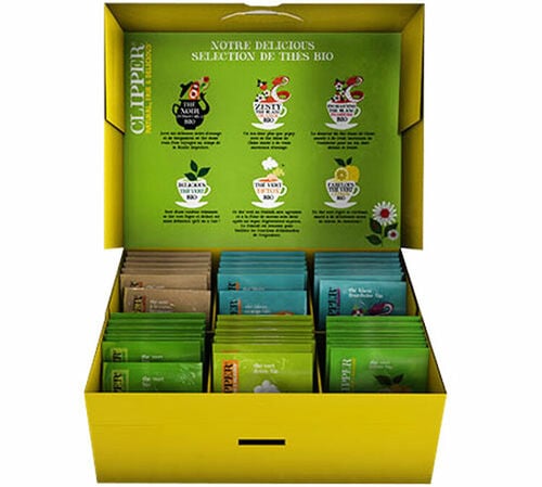 Coffret S&eacute;lection Th&eacute;s Bio - 60 sachets - CLIPPER
