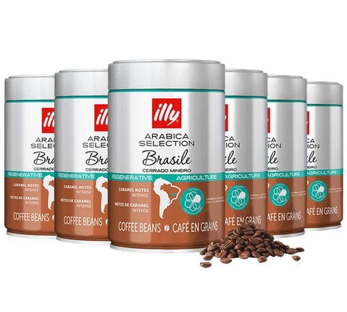 Illy Coffee Beans MonoArabica Brazil - 6 x 250g