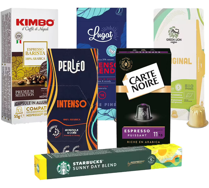 60 capsules compatibles Nespresso Original* Pack d&eacute;gustation de caf&eacute;s aux ar&ocirc;mes naturels image number 0