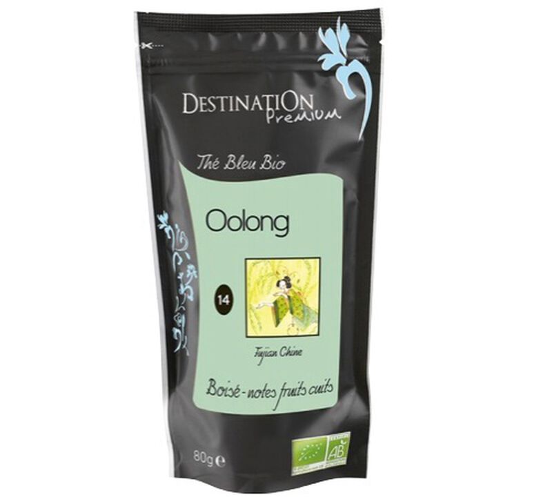 Destination 'Qilan N&deg;14' organic Oolong tea - 50g loose leaf tea image number 1