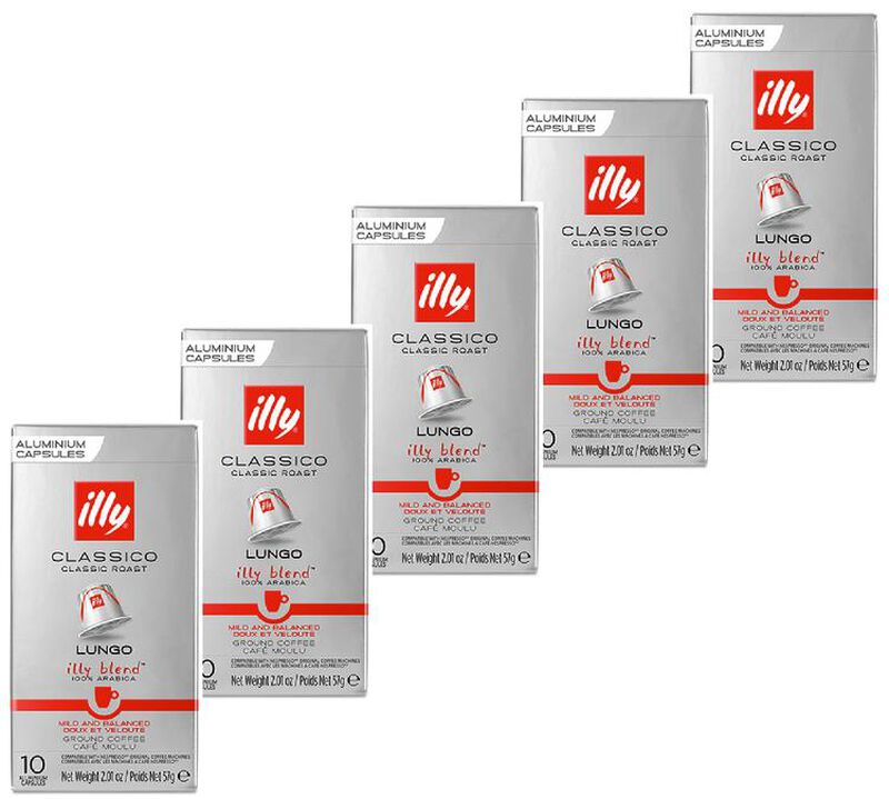 50 Nespresso* Original Compatible Capsules Lungo Classico Roast &ndash; ILLY image number 0