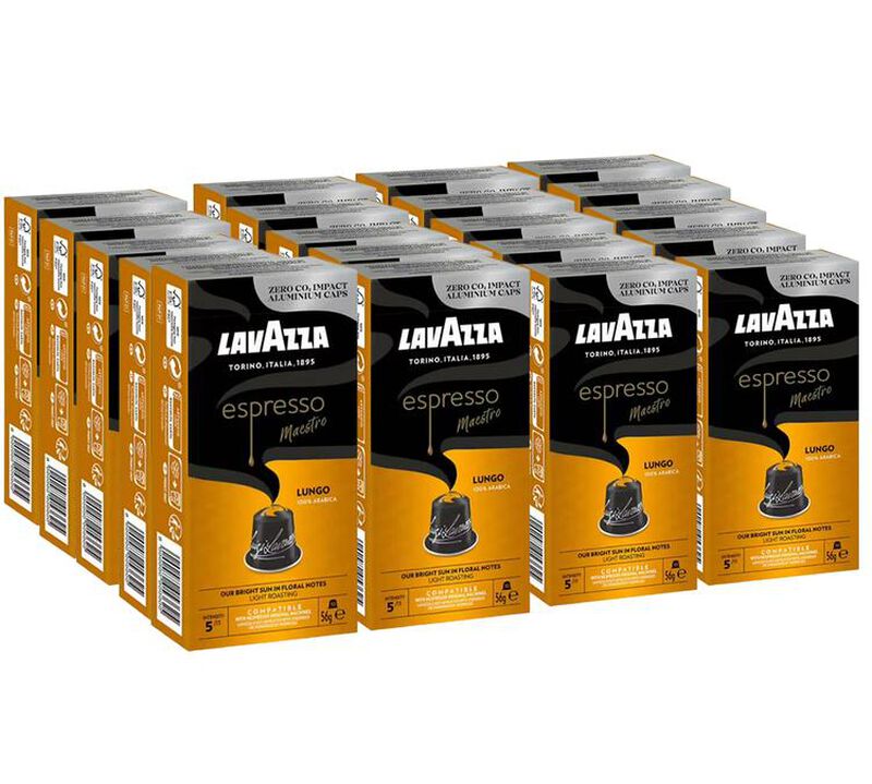 200 capsules compatibles Nespresso* Original Maestro Lungo - LAVAZZA image number 0