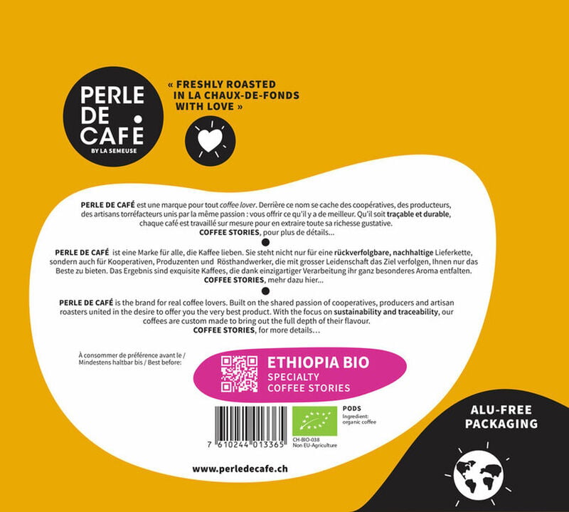 20 dosettes ESE - Ethiopia bio - PERLE DE CAF&Eacute; image number 3
