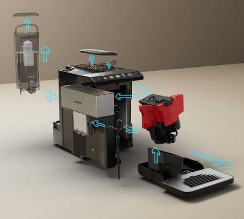 Siemens - Kaffeevollautomat EQ500 Classic Connect Edelstahl & Schwarz image number 4