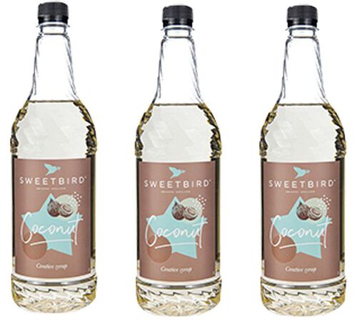 Lot de 3 Sirops Sweetbird - Noix de coco - 3 x 1L