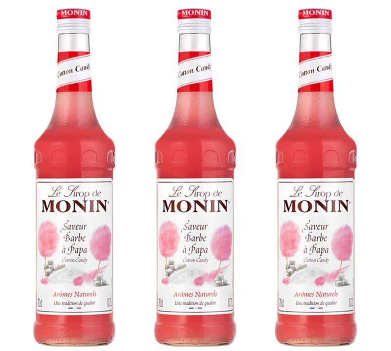 Lot de 3 Sirops Monin - Barbe &agrave; Papa - 3 x 70 cl image number 0