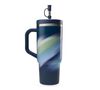 Qwetch Insulated Travel Water bottle with Straw - Aura Midnight Blue - 90 cl image number 1