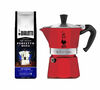 Pack Cafeti&egrave;re italienne rouge alu 6 tasses + Caf&eacute; moulu Intenso BIALETTI image number 0