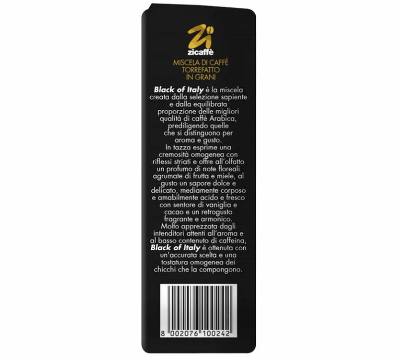 Zicaff&egrave; Coffee Beans Black of Italy 100% Arabica - 250g image number 4