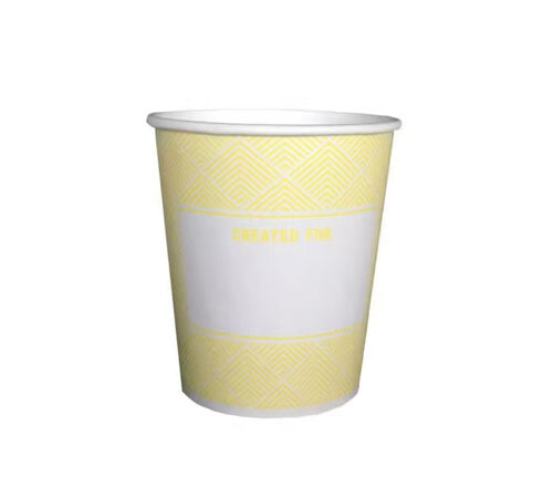 50 Gobelets carton PLA compostables Lemon Chevron 15cl