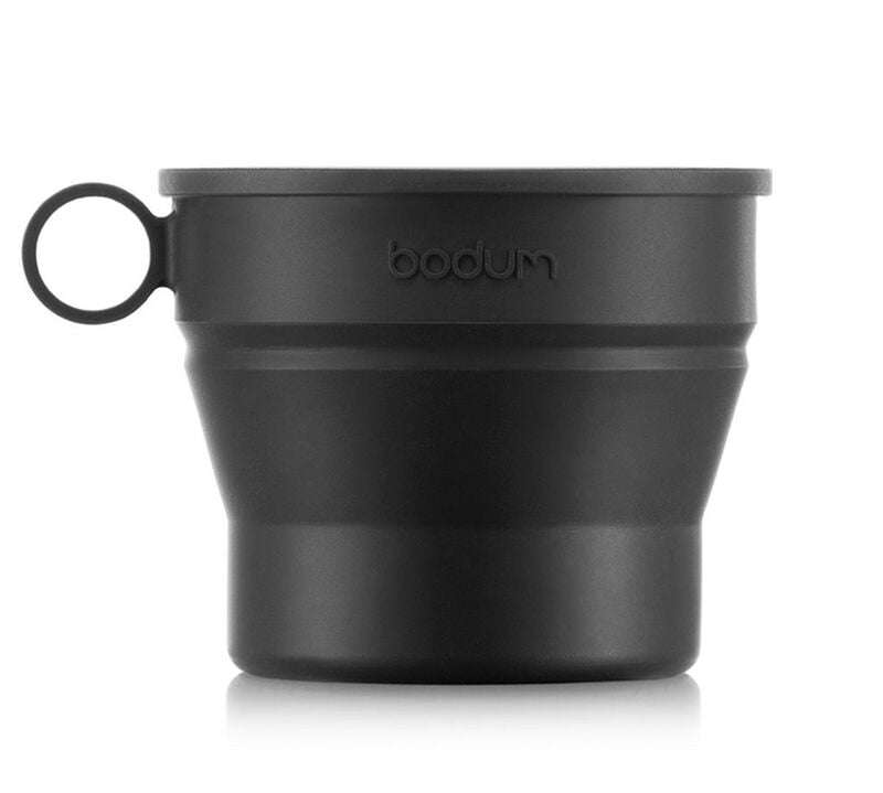 Gobelet de voyage - BODUM - Bistro r&eacute;tractable avec couvercle et mousqueton, 0.3 l, noir image number 1