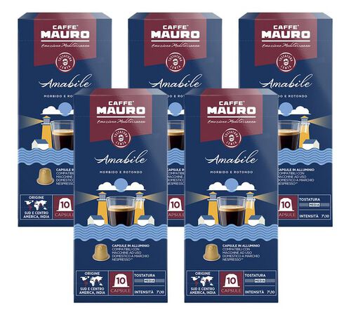 50 Nespresso* Original Compatible Capsules Amabile &ndash; CAFFE MAURO