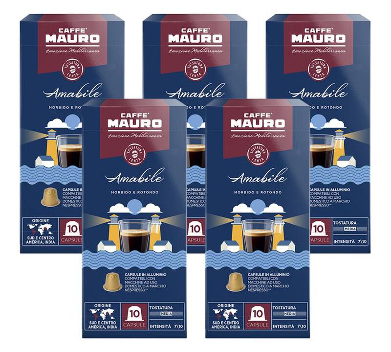 50 Nespresso* Original Compatible Capsules Amabile &ndash; CAFFE MAURO image number 0