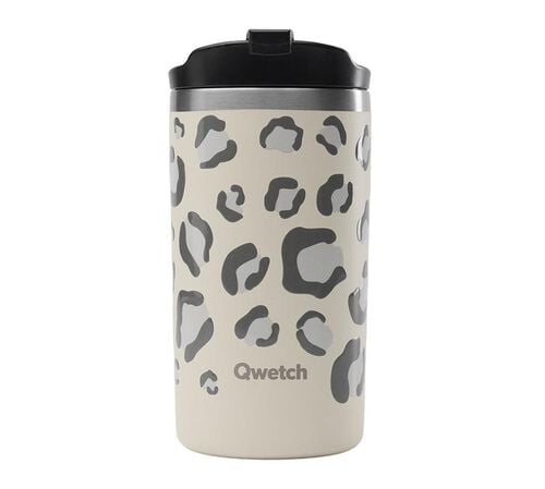 Travel mug isotherme sable l&eacute;opard - 35 cl - QWETCH