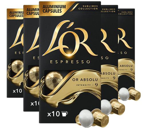 50 Nespresso* Original Compatible Capsules Or Absolu &ndash; L'Or Espresso
