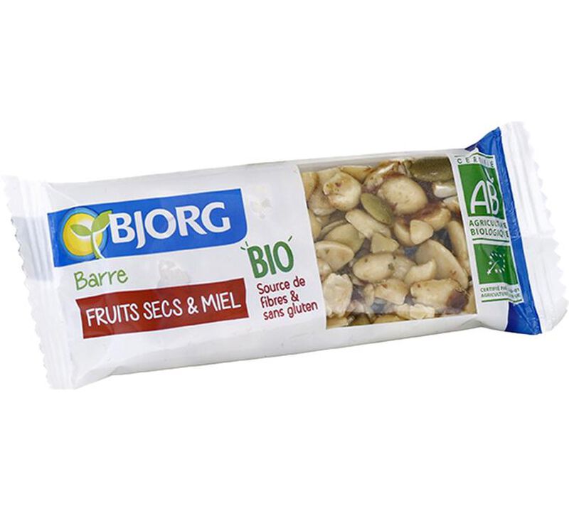 Barre C&eacute;r&eacute;ale Cacahu&egrave;tes Fruits Secs Miel Bio - 30 x 25 g - BJORG image number 0