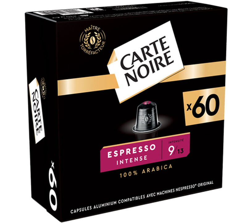 60 capsules compatibles Nespresso* Original - Espresso Intense n&deg;9 - CARTE NOIRE image number 2