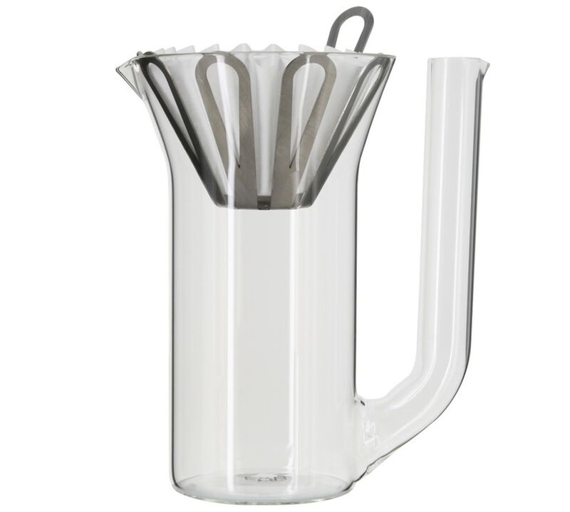 E&B glass carafe + thermometer and kalita filter holder, dripper and pour over image number 2