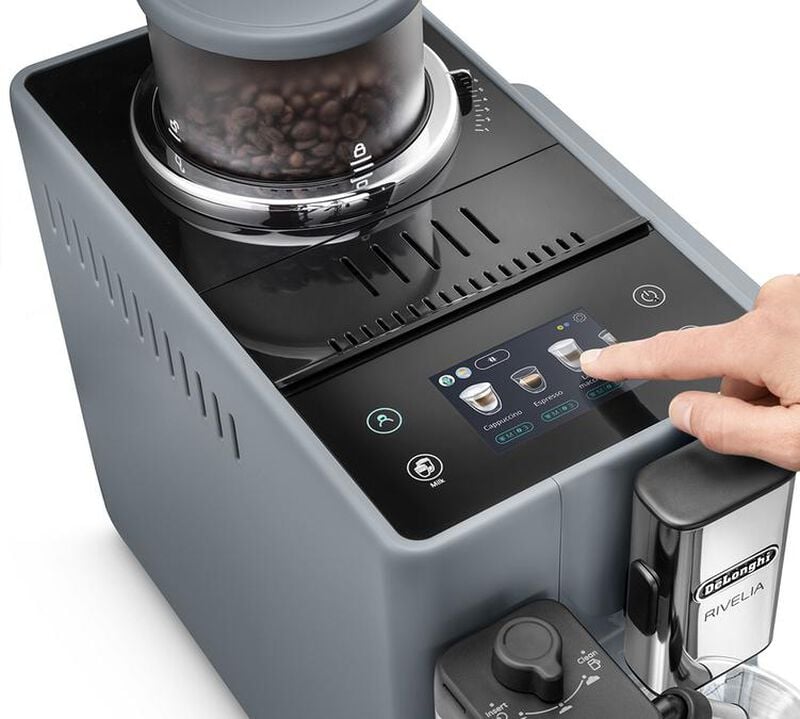Expresso Broyeur DELONGHI Rivelia FEB 4455.G Gris Galet Latte image number 10