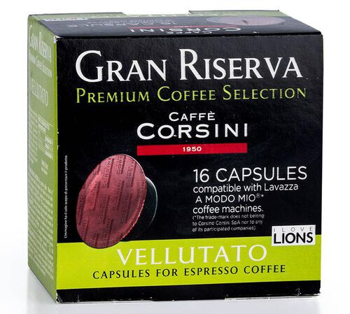 16 Capsules A Modo Mio&reg; compatibles Gran Riserva Vellutato - Corsini