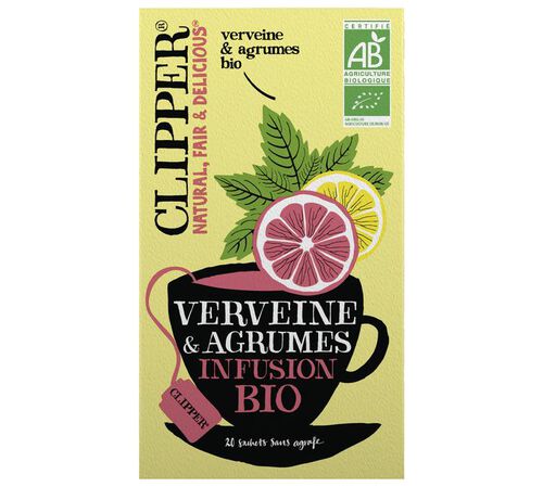 Infusion Verveine Agrumes Bio - 20 sachets - CLIPPER