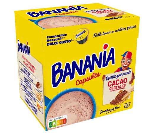 12 capsules compatibles Nescaf&eacute;* Dolce Gusto* Chocolat &ndash; BANANIA
