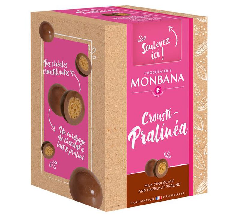 Bo&icirc;te Chocolat Crousti-Pralin&eacute;a - 135 g - MONBANA image number 0
