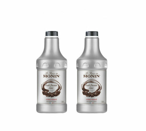 Lot de 2 Sauces Topping Monin - Chocolat Noir - 2 x 1.89 L