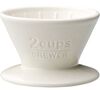 White conical 2-cup Kinto Dripper SCS-02 BR image number 0