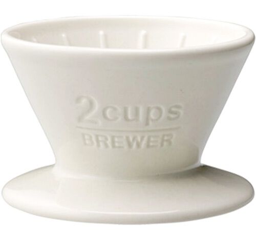 White conical 2-cup Kinto Dripper SCS-02 BR