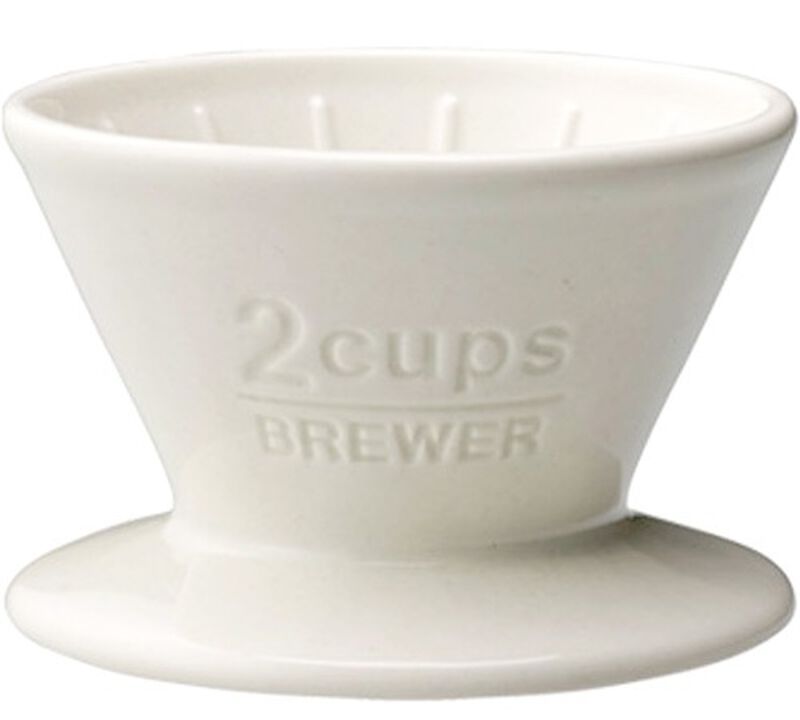 White conical 2-cup Kinto Dripper SCS-02 BR image number 0