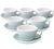 6 Tasses Caf&eacute; Latte et sous-tasses Egg 30cl River Blue - Loveramics image