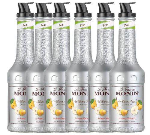 Lot de 6 Smoothies Fruit de Monin - Poire Williams - 1 L