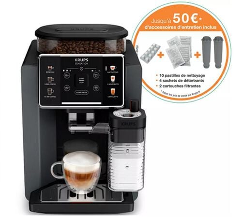 Expresso Broyeur KRUPS Sensation Lait M85 Gris - EA912HF1 image number 2