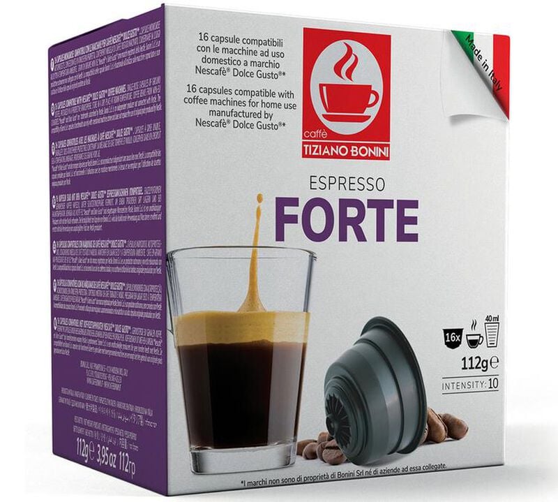 80 capsules compatibles Nescaf&eacute;* Dolce Gusto* Espresso Forte &ndash; CAFFE BONINI image number 1