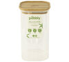 Bo&icirc;te de conservation carr&eacute;e - en verre et bambou 1.4L - PEBBLY image number 0