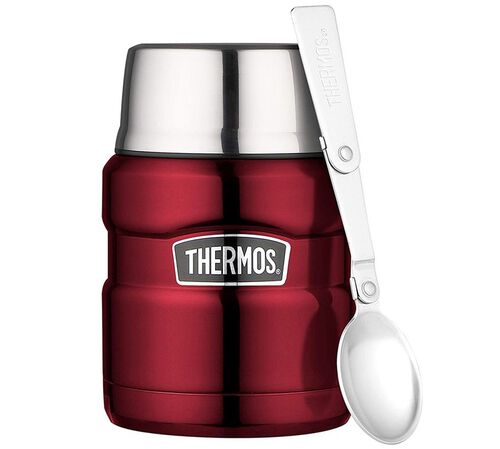 Thermos King Food Flask with Spoon Red - 47cl