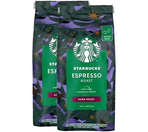 2 x 450 g - Caf&eacute; en grain - Espresso Roast - STARBUCKS