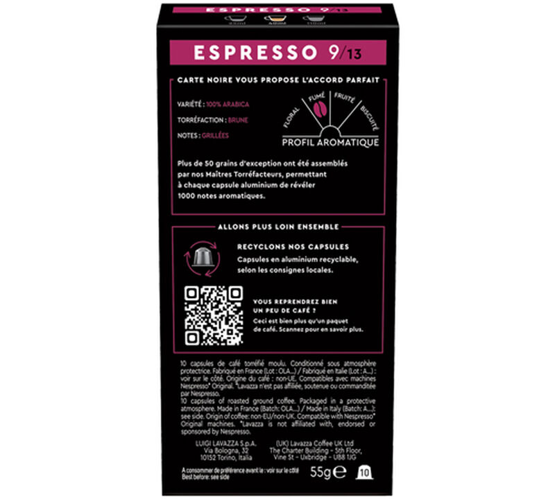 100 capsules compatibles Nespresso* Original Espresso Intense n&deg;9 - CARTE NOIRE image number 3