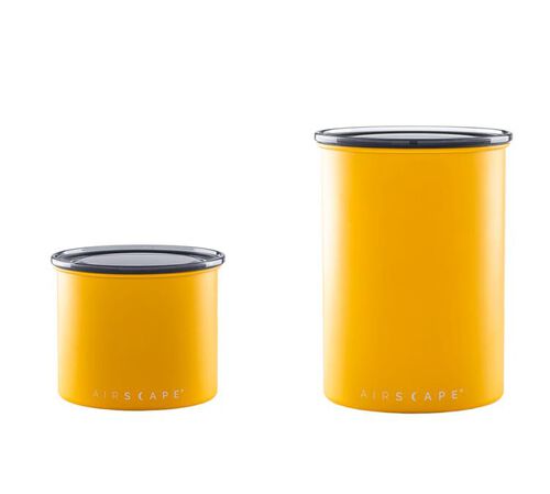 Lot bo&icirc;te de conservation jaune mat 250gr et 500gr - Airscape