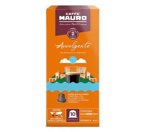 10 Nespresso* Original Compatible Capsules Avvolgente - CAFFE MAURO
