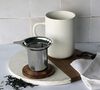 OGO Living White stoneware large tea infusing mug with wooden lid - 475ml image number 3