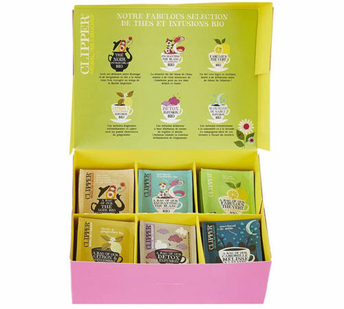 Coffret S&eacute;lection Th&eacute;s et Infusions Bio - 60 sachets - CLIPPER