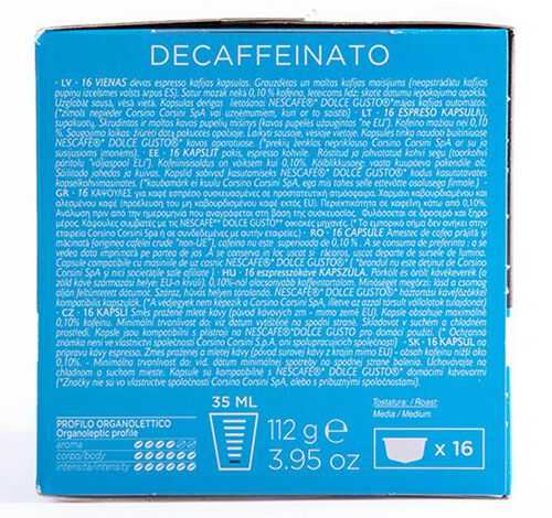 Caff&egrave; Corsini - 80 capsule per Nescafe&reg; Dolce Gusto&reg; - Gran Riserva Decaffeinato image number 1