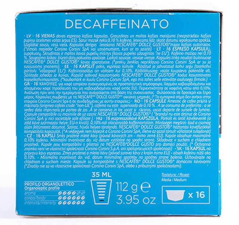 80 Nescaf&eacute;* Dolce Gusto* Compatible Pods Gran Riserva Decaffeinato &ndash; CORSINI image number 1