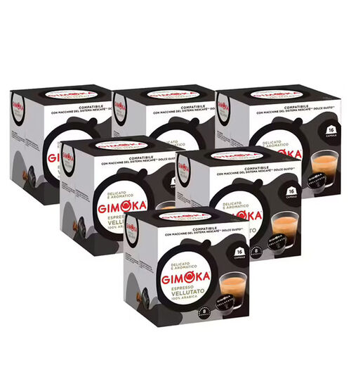 96 capsule compatibili Nescafe* Dolce Gusto* Vellutato &ndash; Gimoka